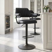Scout Real Leather Stool Antique Charcoal