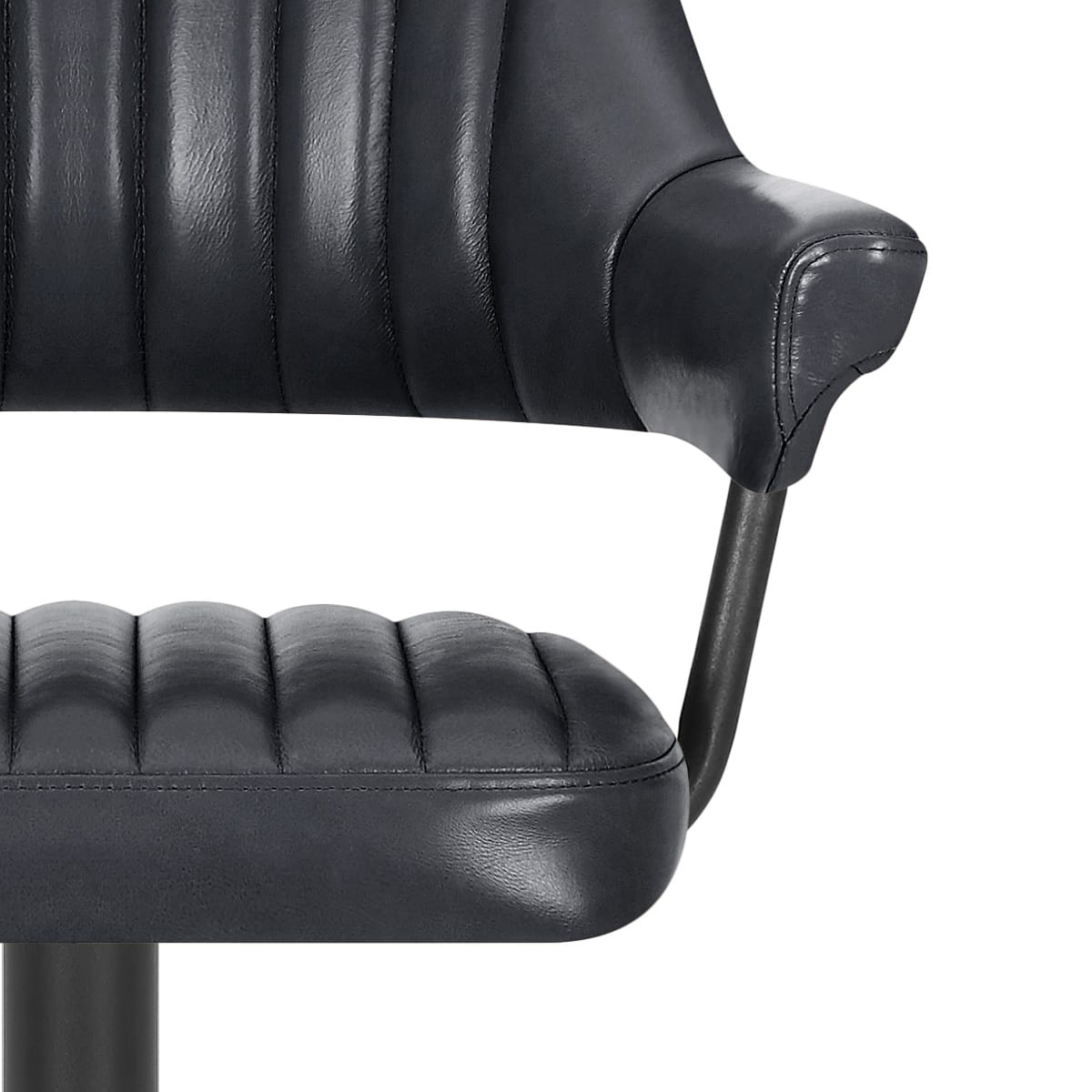 Scout Real Leather Stool Slate