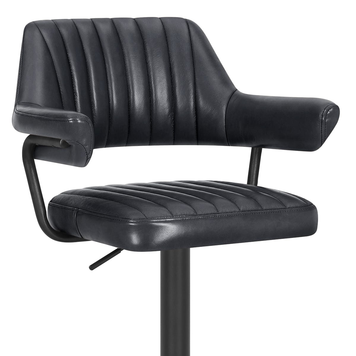 Scout Real Leather Stool Slate