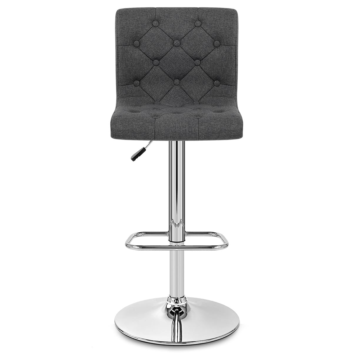 Seattle Gas Lift Stool Charcoal Fabric