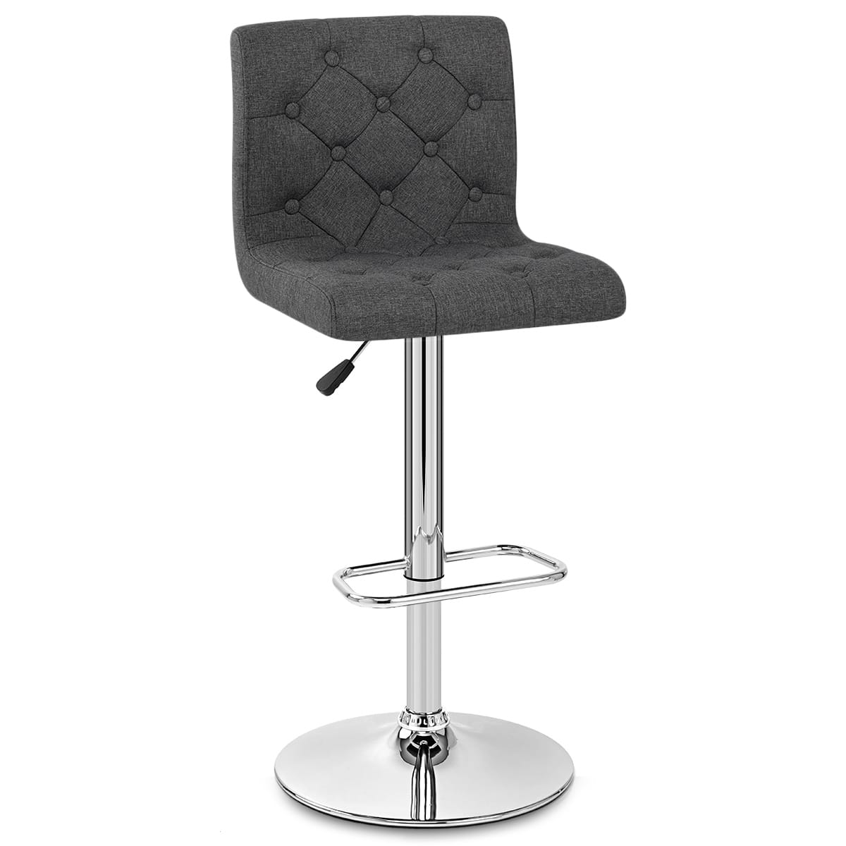 Seattle Gas Lift Stool Charcoal Fabric