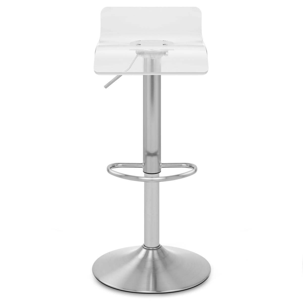 Shimmer Translucent Brushed Stool Clear