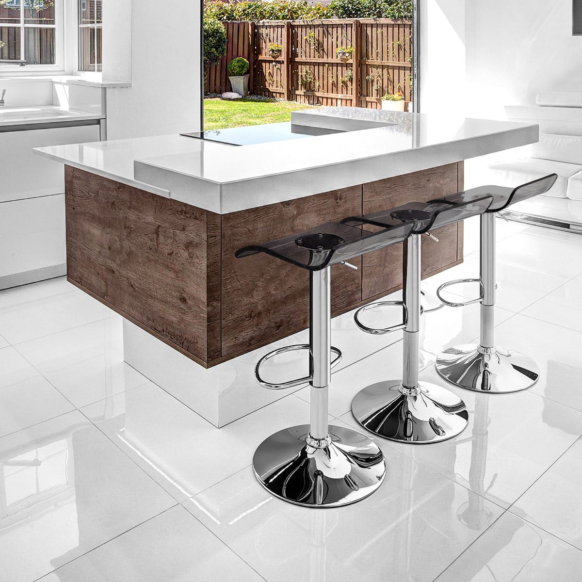 Shimmer Translucent Stool Smoked