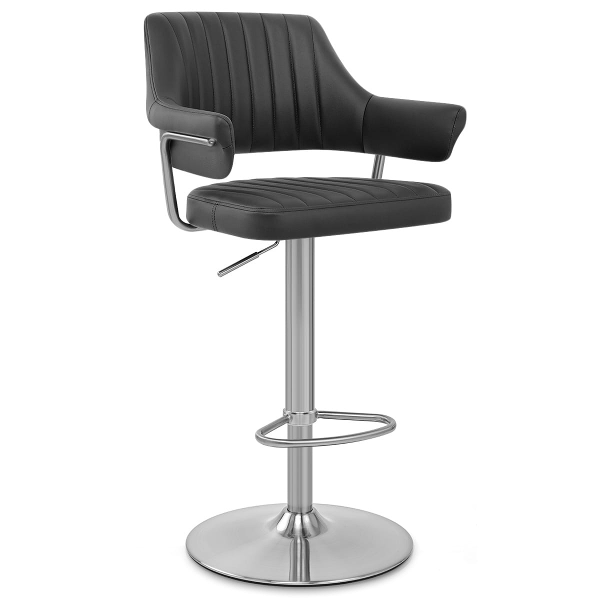 Skyline Brushed Bar Stool Black