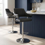 Skyline Brushed Bar Stool Black