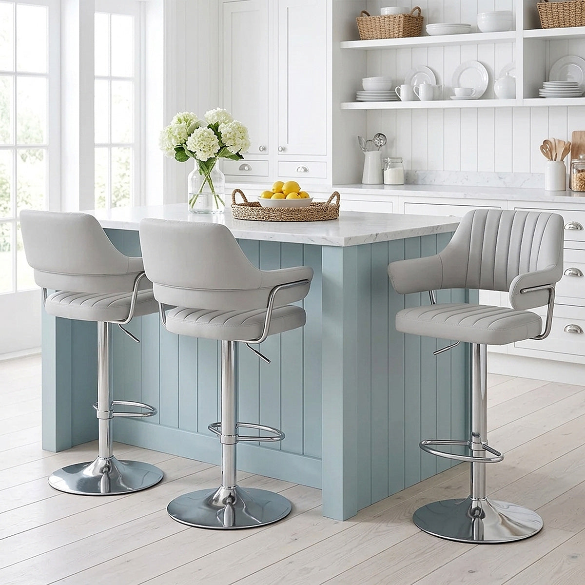 Skyline Brushed Bar Stool Grey