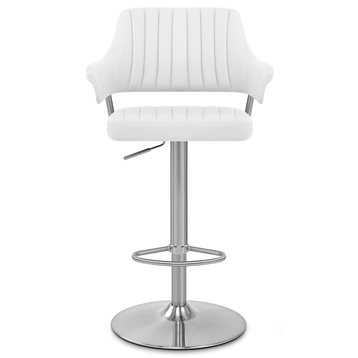 Skyline Brushed Bar Stool White