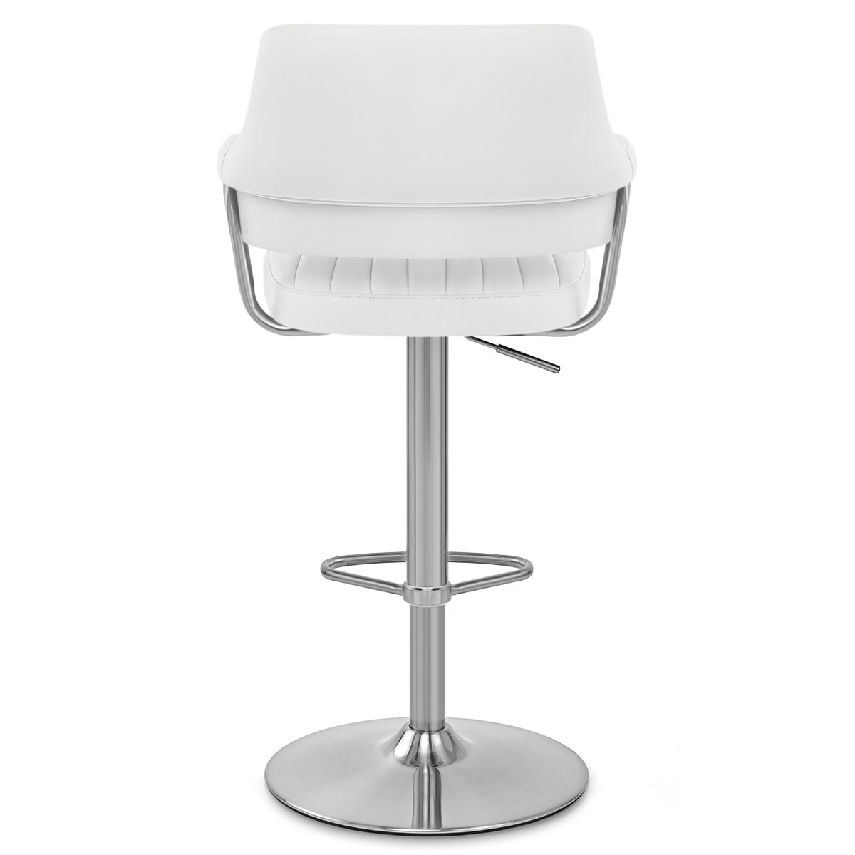 Skyline Brushed Bar Stool White
