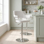 Skyline Brushed Bar Stool White