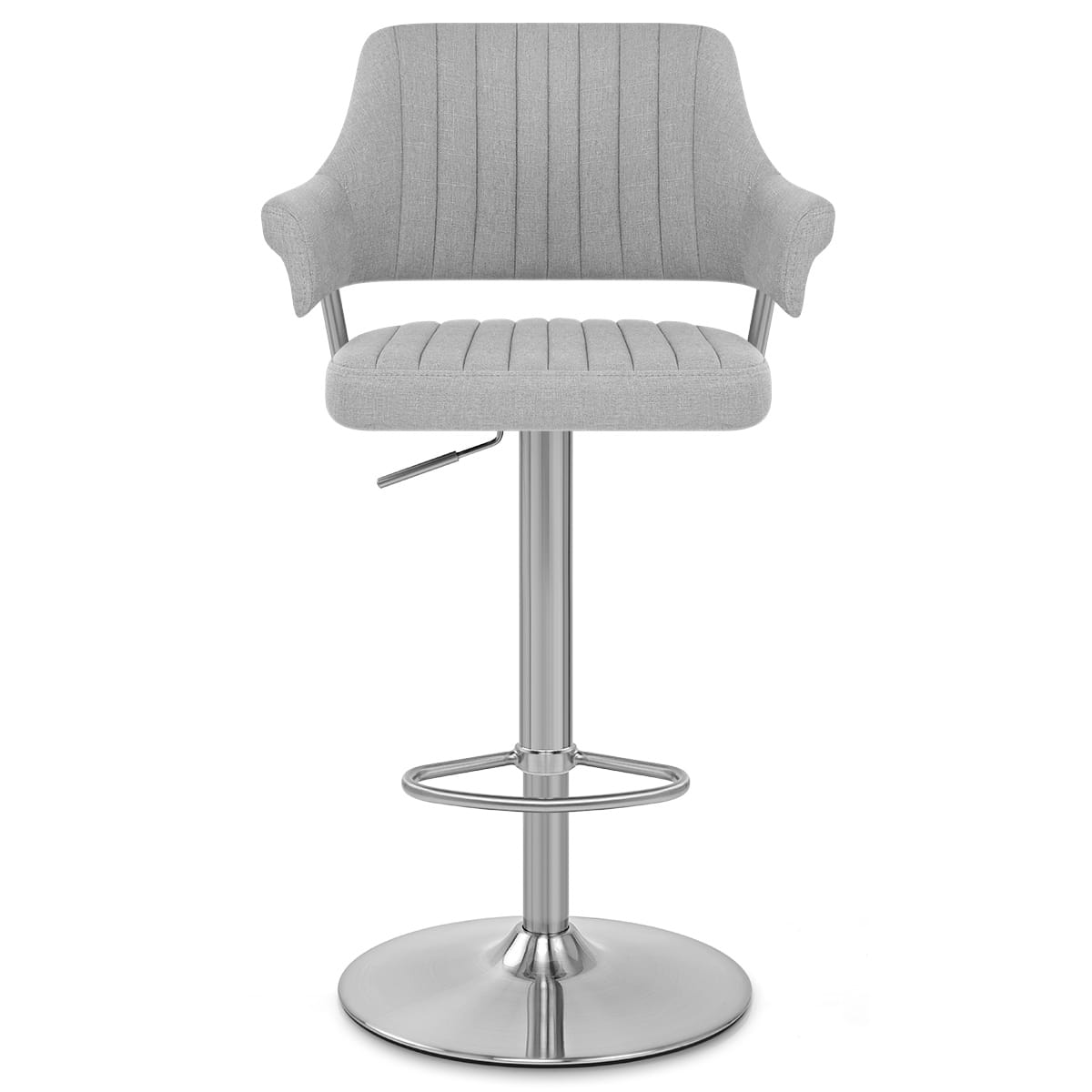 Skyline Brushed Stool Grey Fabric