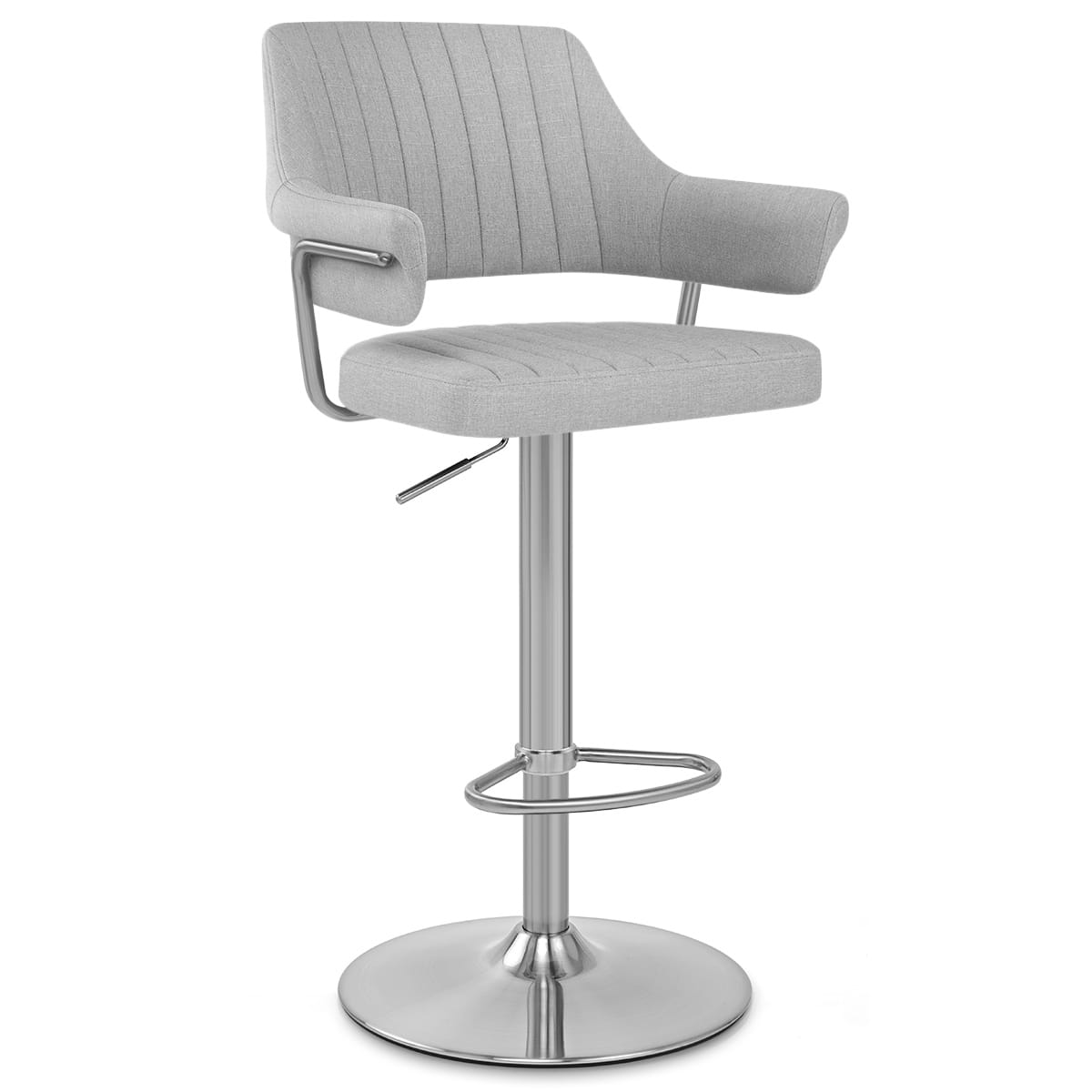 Skyline Brushed Stool Grey Fabric