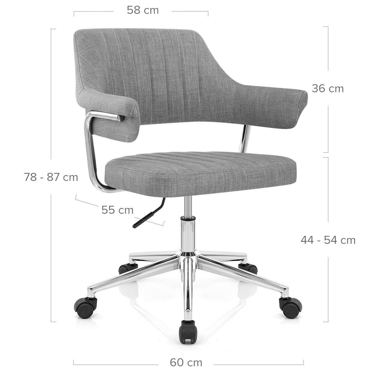 Skyline Office Chair Grey Fabric