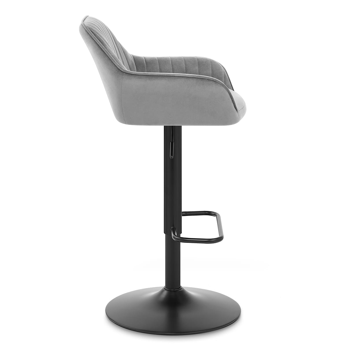 Sol Bar Stool Grey Velvet