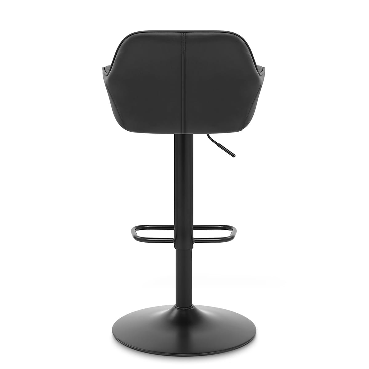 Sol Real Leather Bar Stool Black