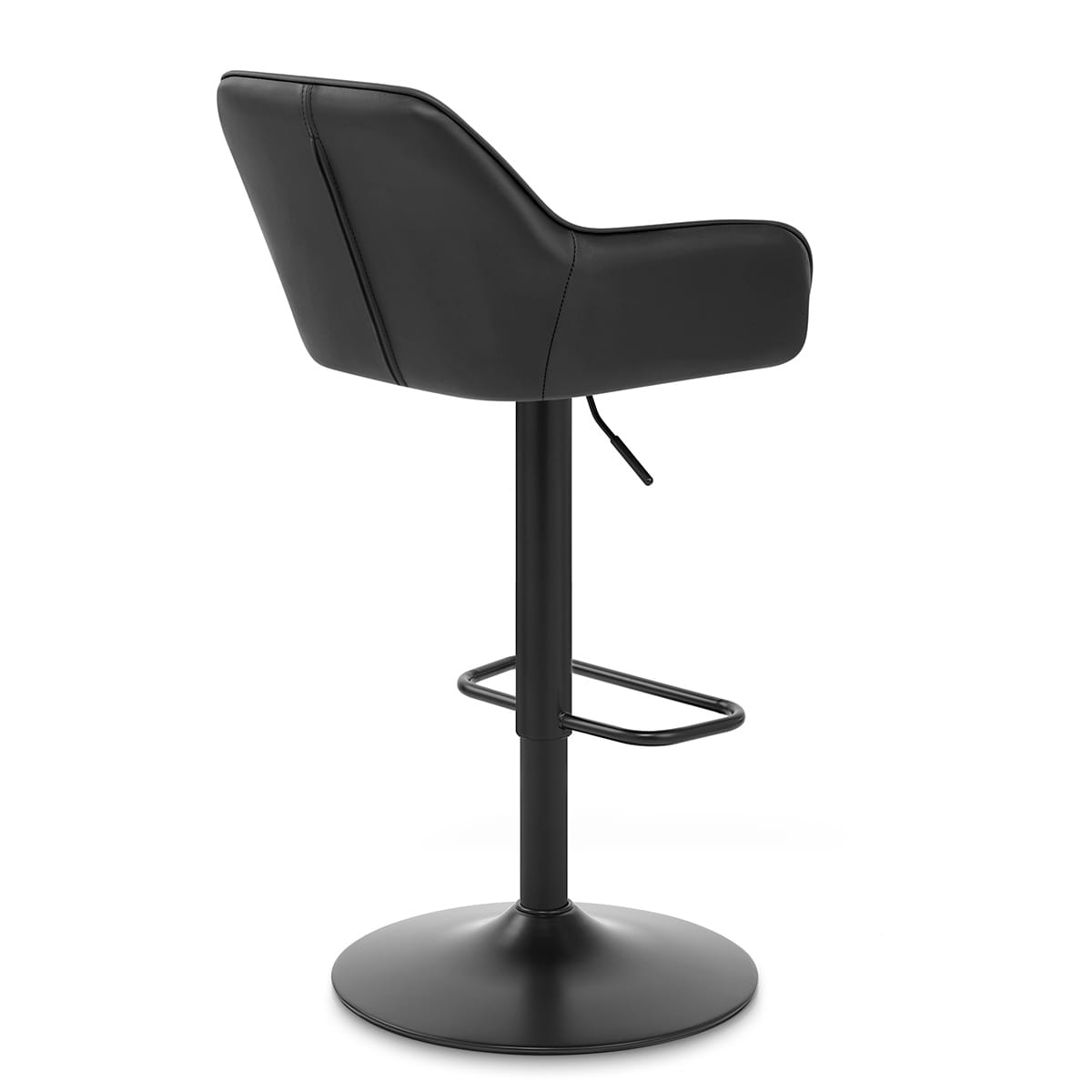 Sol Real Leather Bar Stool Black