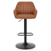 Sol Real Leather Bar Stool Brown