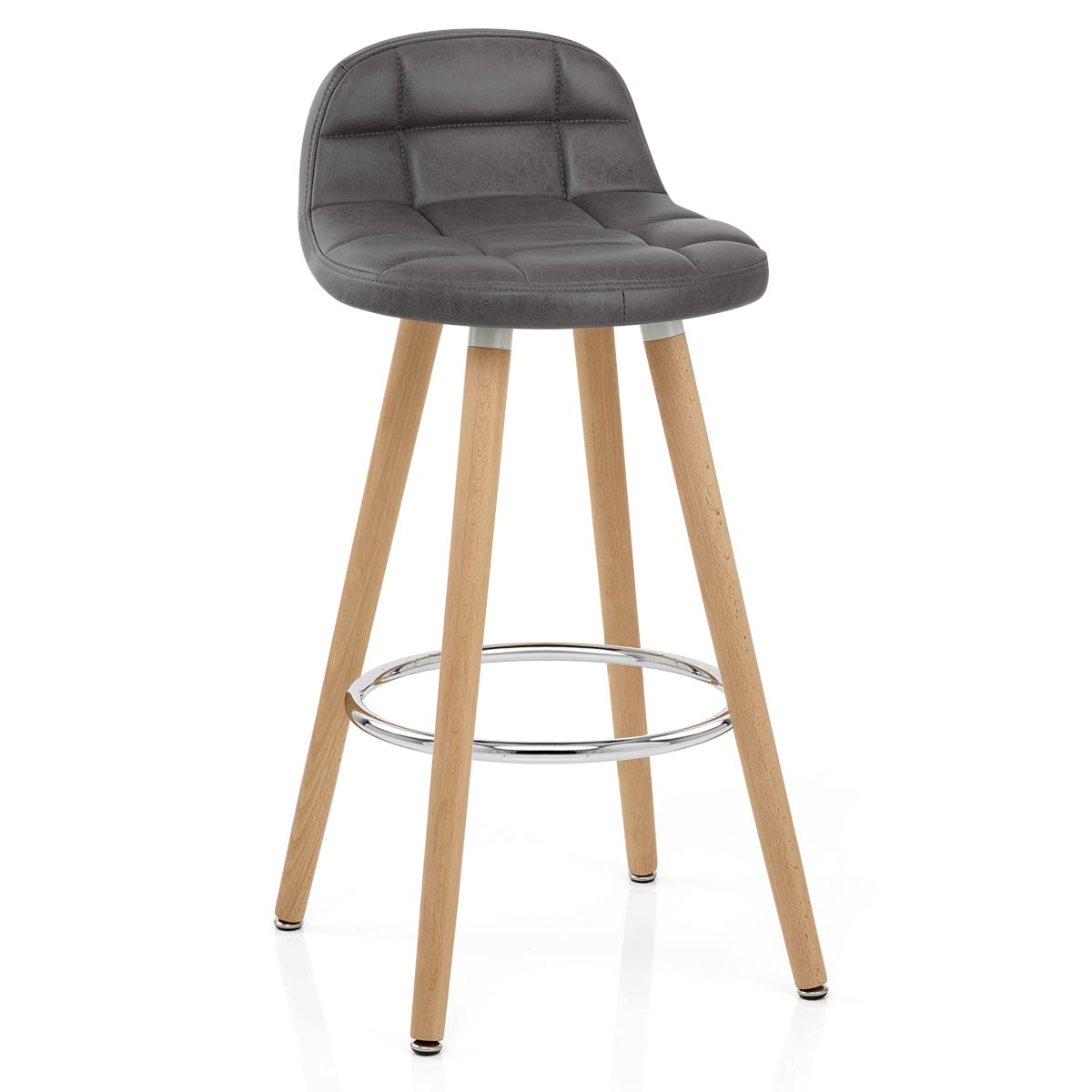 Sole Wooden Stool Grey
