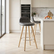 Sole Wooden Stool Grey