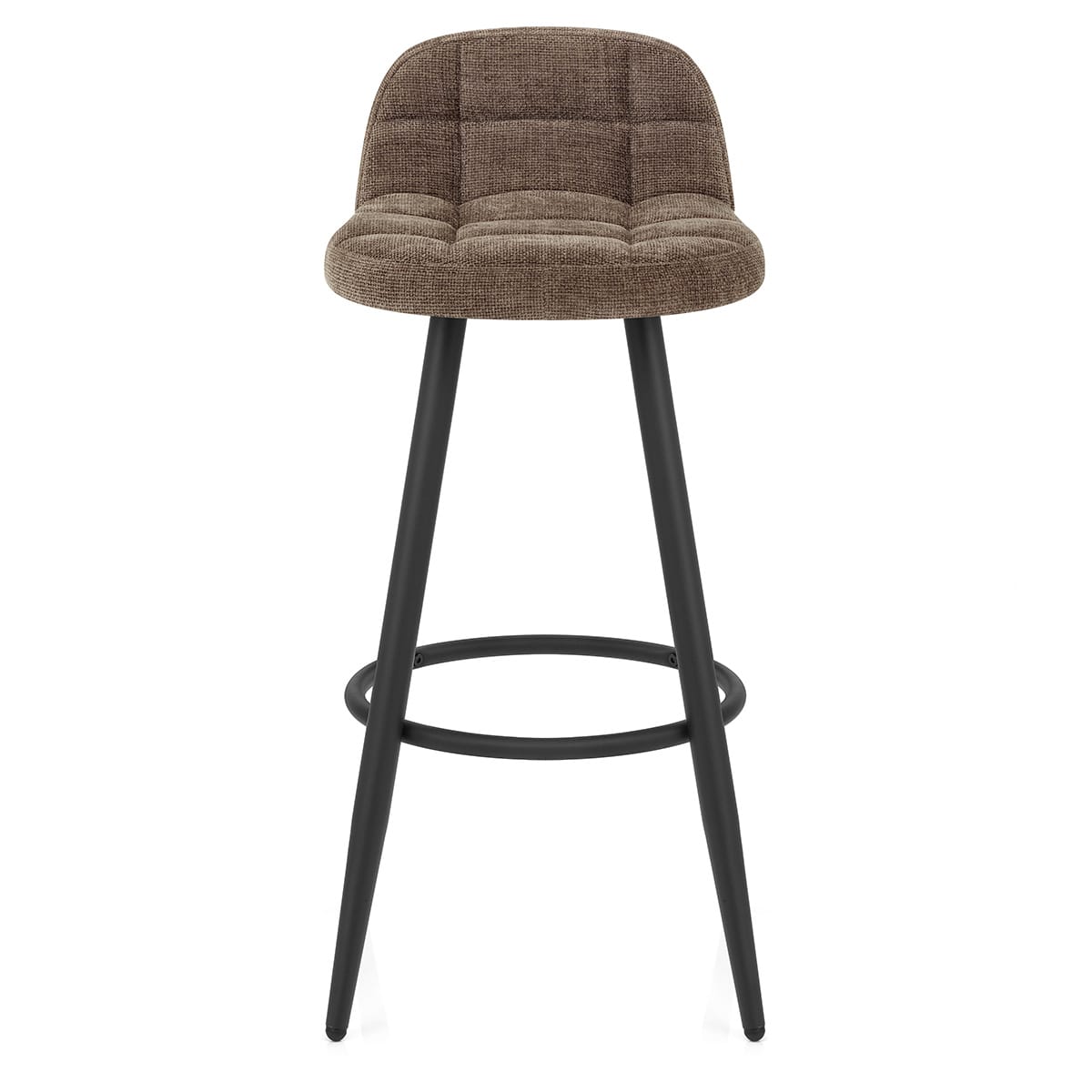 Solo Bar Stool Brown Fabric