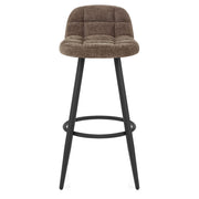 Solo Bar Stool Brown Fabric