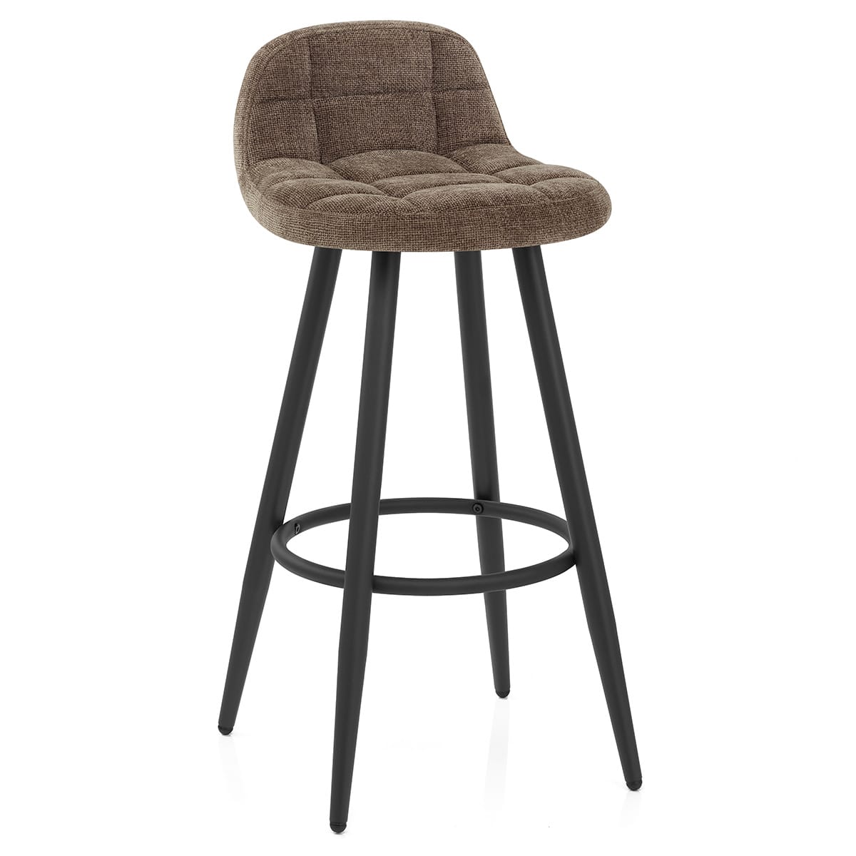 Solo Bar Stool Brown Fabric