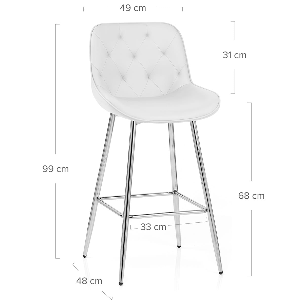 Sprint Bar Stool White