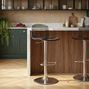 Stardust Brushed Steel Stool Smoked