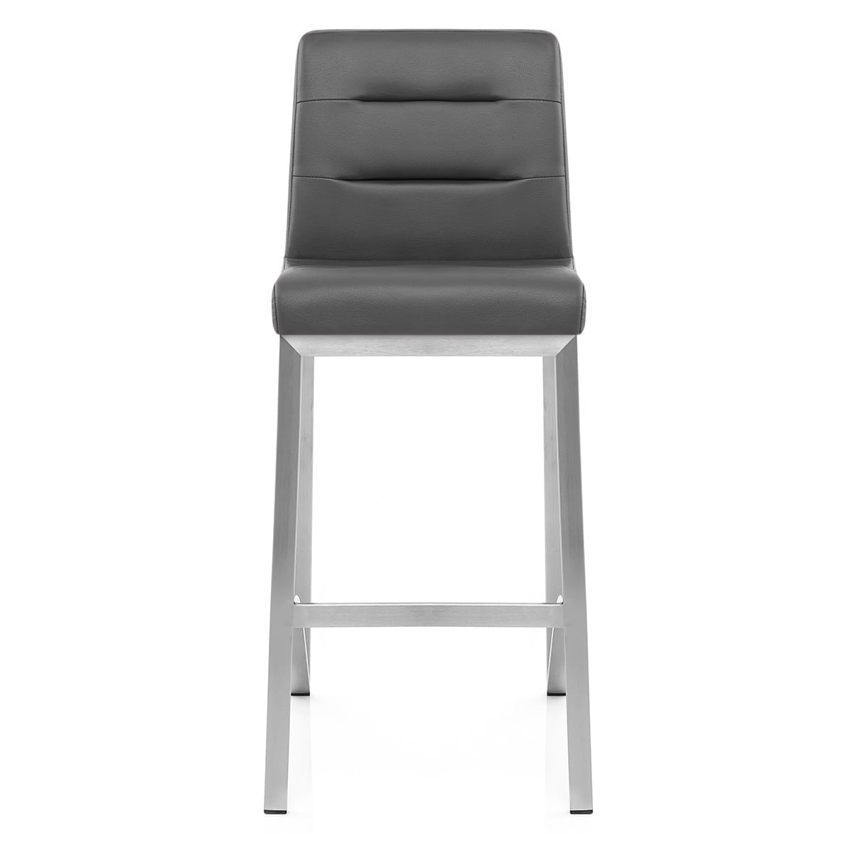 Stella Brushed Steel Stool Grey