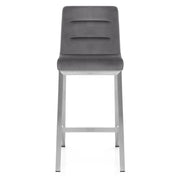 Stella Brushed Stool Charcoal Velvet