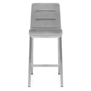 Stella Brushed Stool Grey Velvet