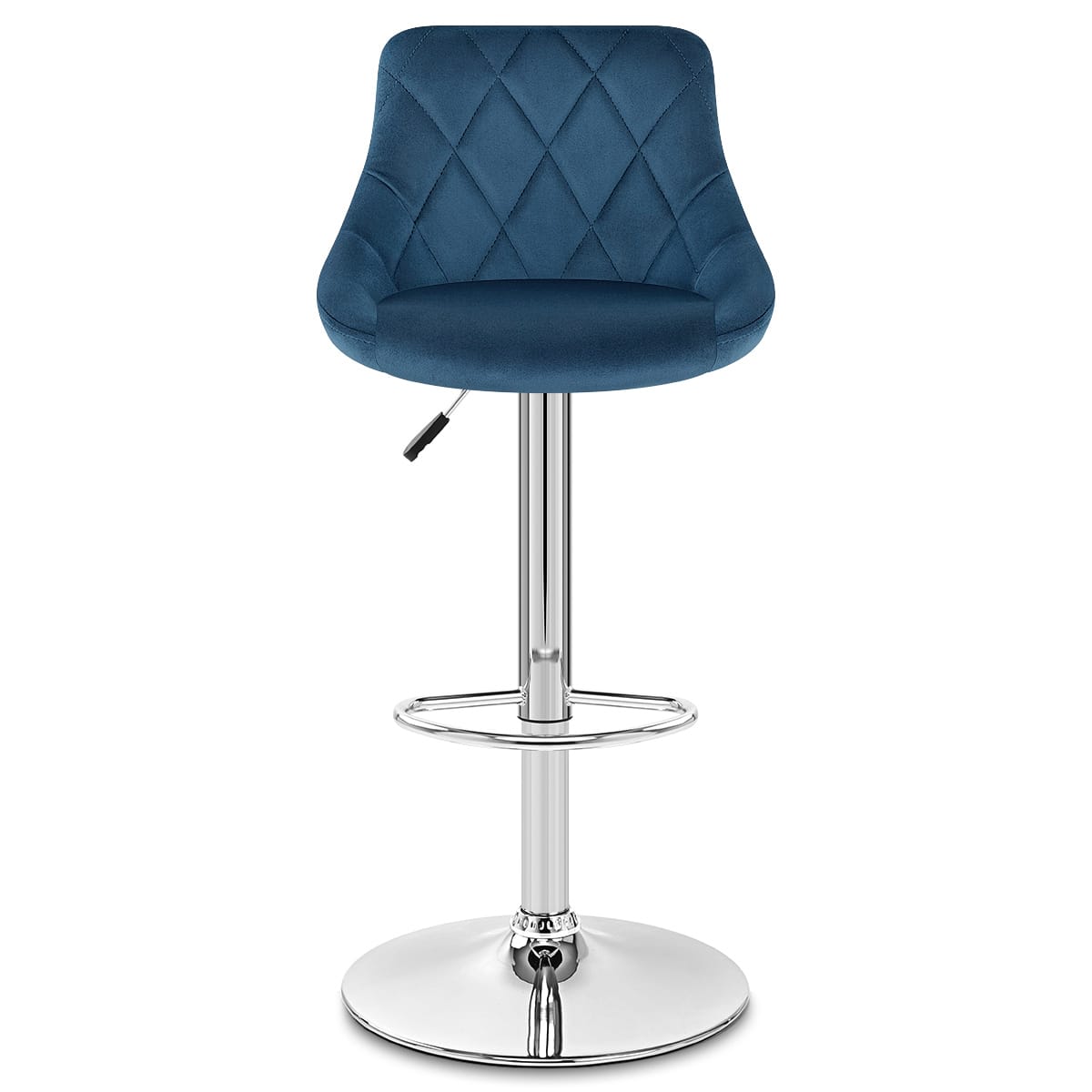 Stitch Bar Stool Blue Velvet