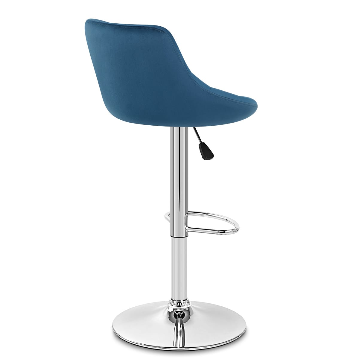 Stitch Bar Stool Blue Velvet