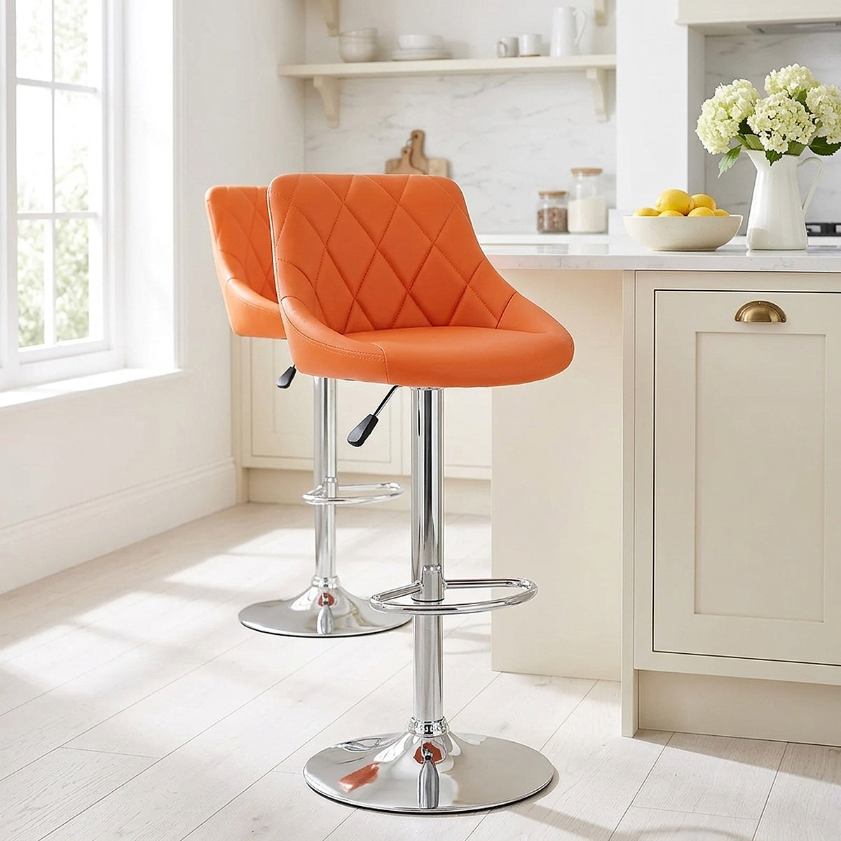 Stitch Bar Stool Orange