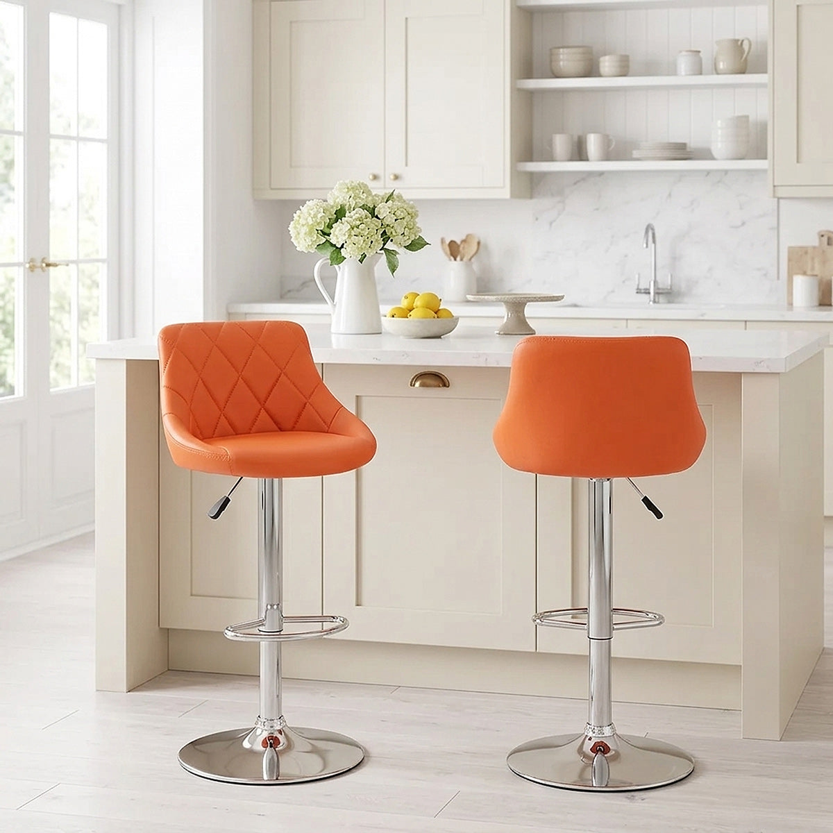 Stitch Bar Stool Orange