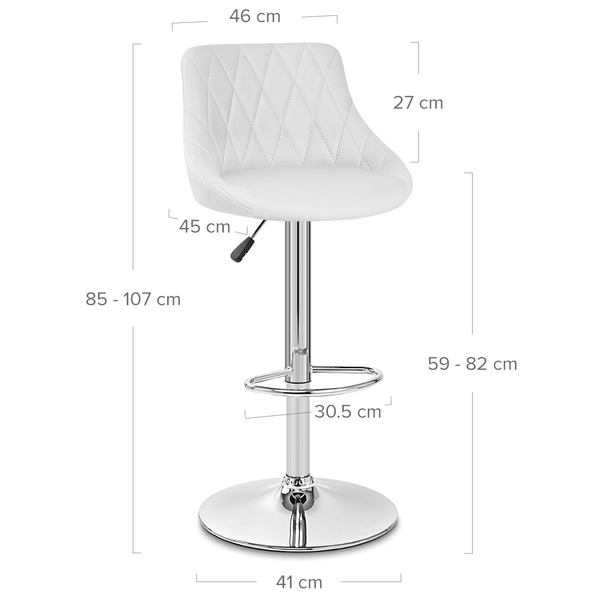 Stitch Bar Stool White