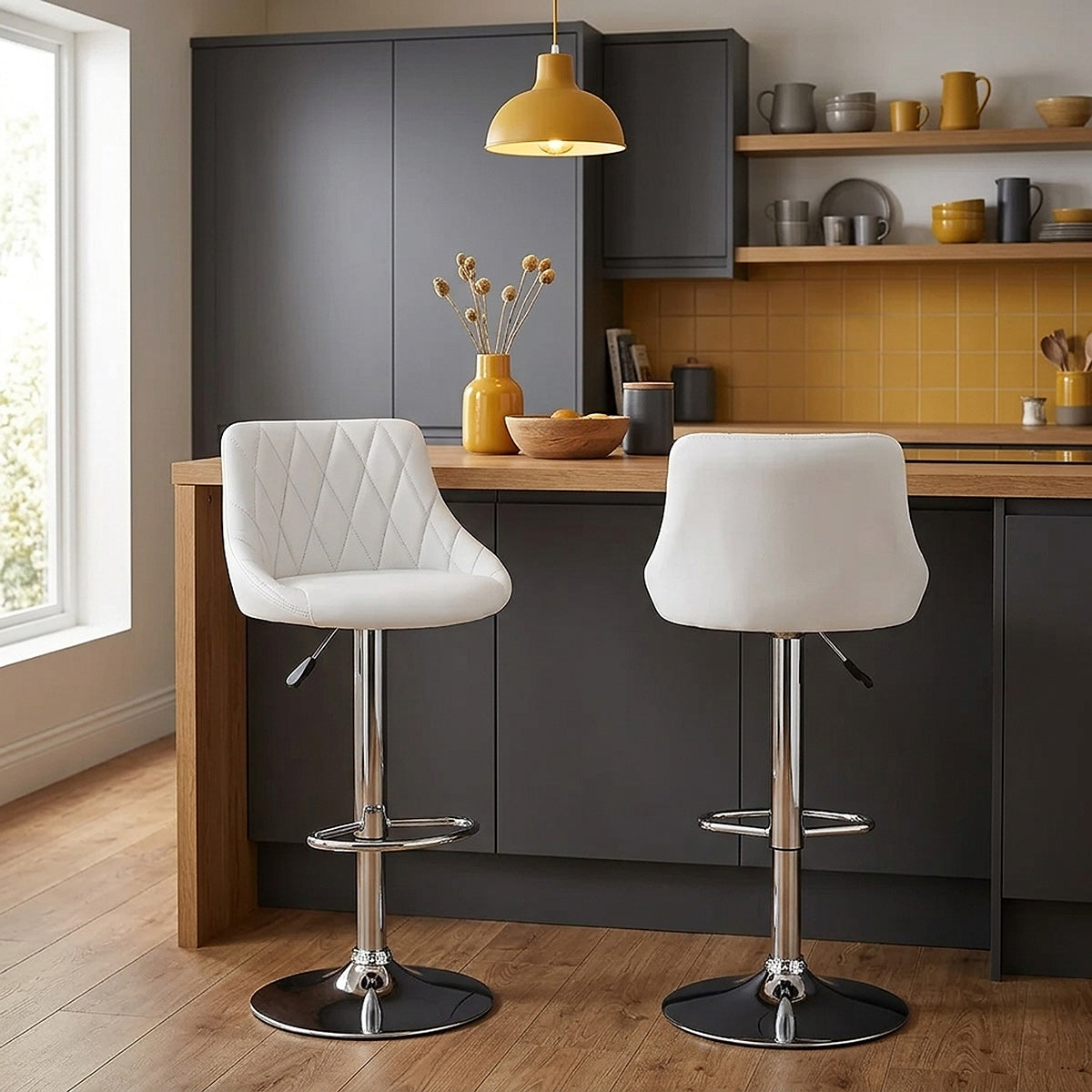 Stitch Bar Stool White