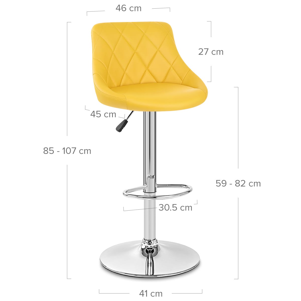 Stitch Bar Stool Yellow