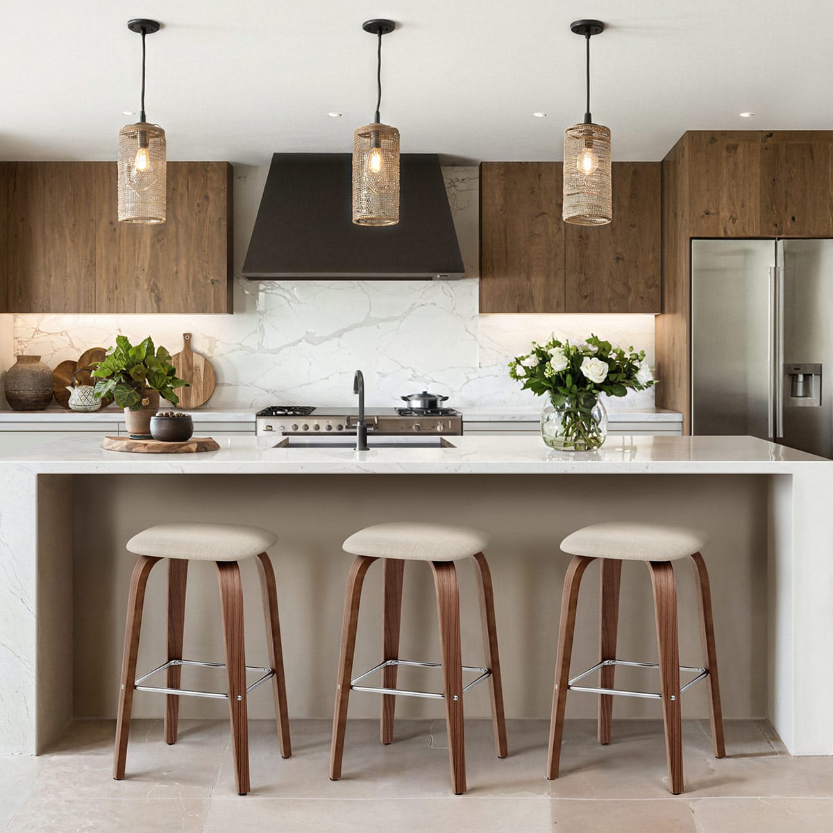 Stockholm Bar Stool Beige