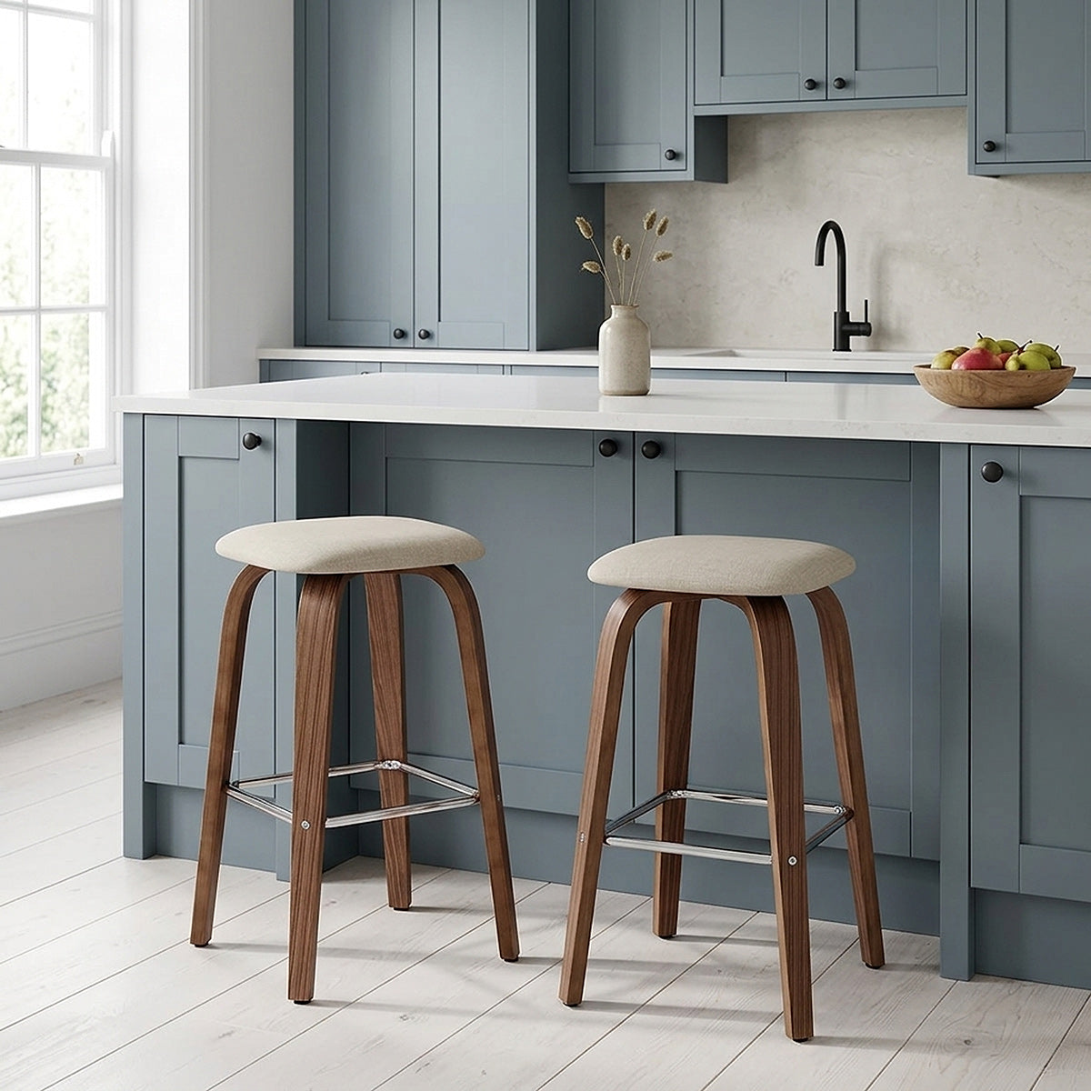 Stockholm Bar Stool Beige