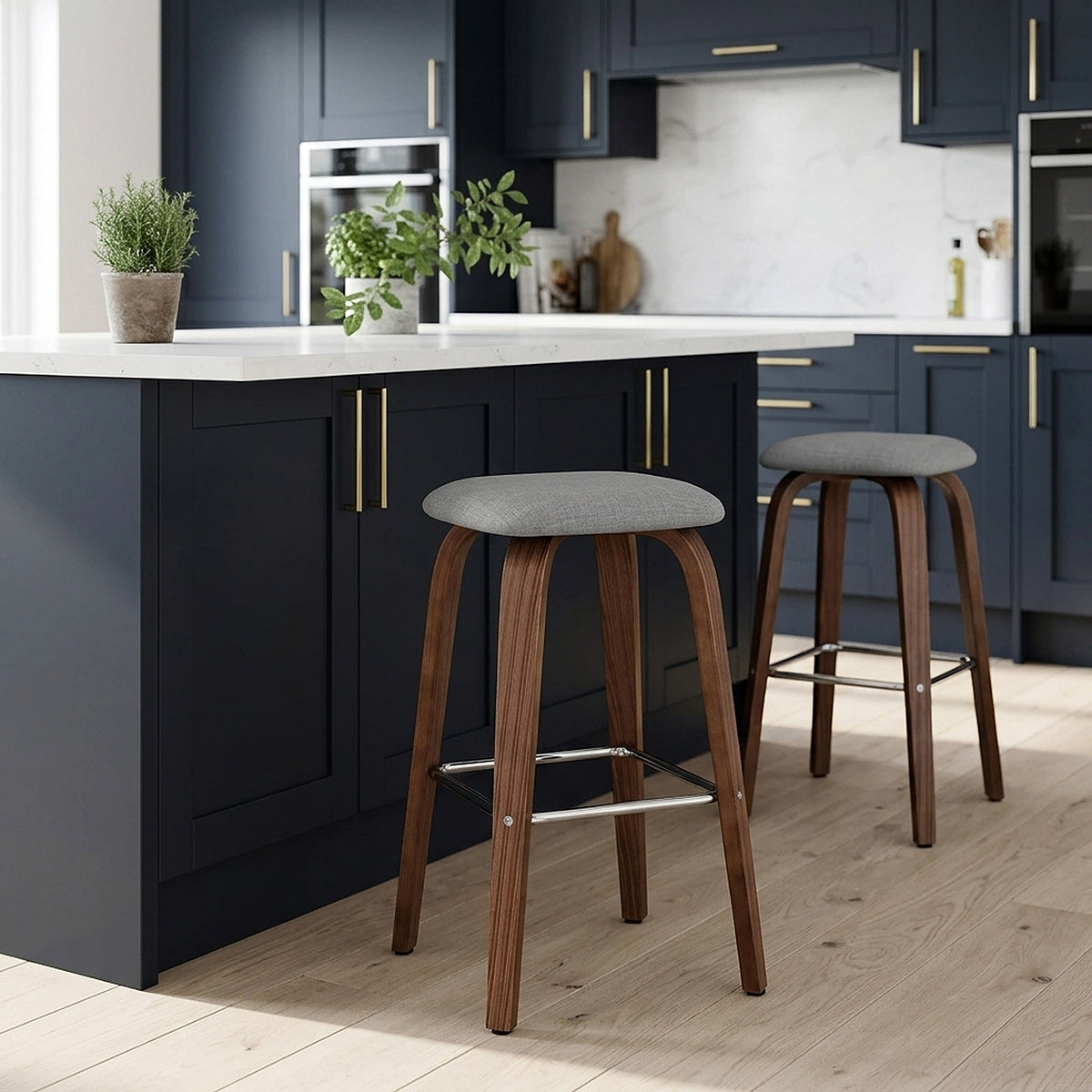 Stockholm Bar Stool Grey