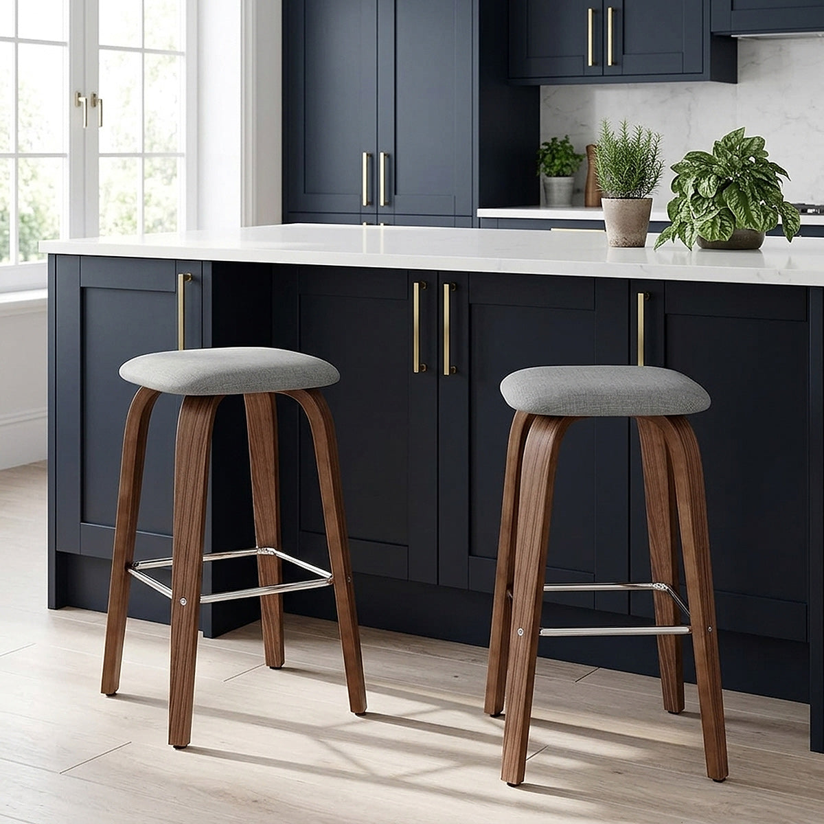 Stockholm Bar Stool Grey
