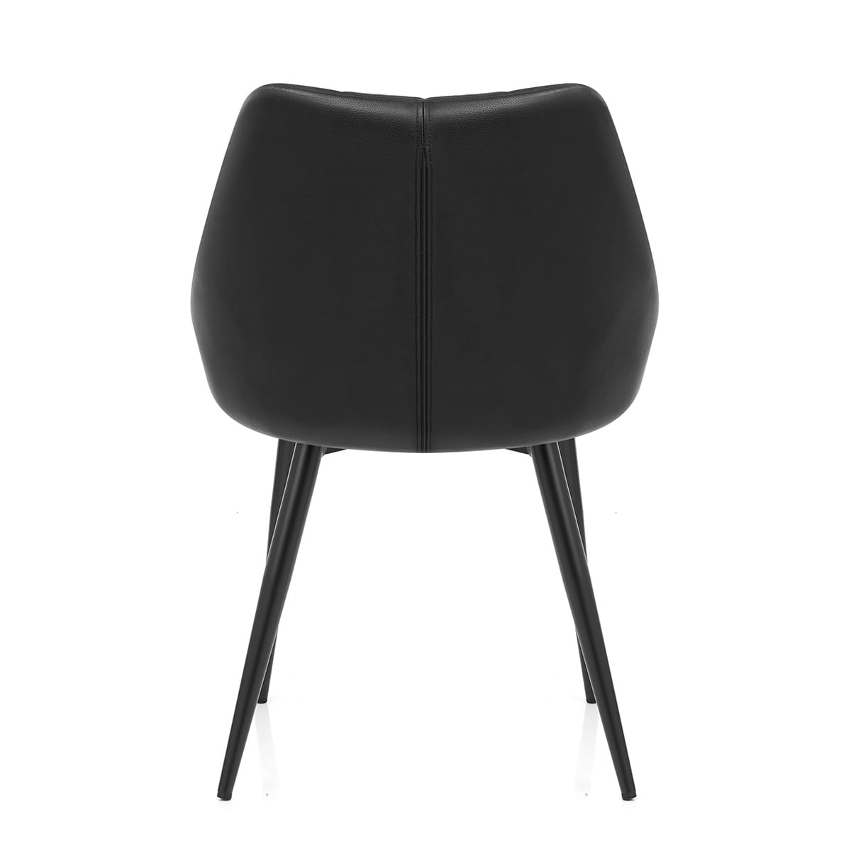 Strata Dining Chair Black Real Leather