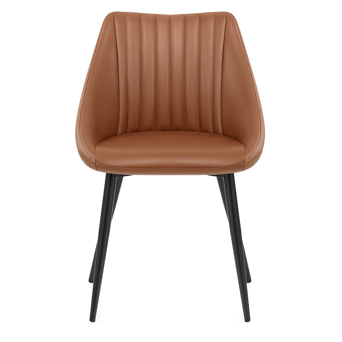 Strata Dining Chair Brown Real Leather