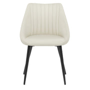 Strata Dining Chair Cream Real Leather