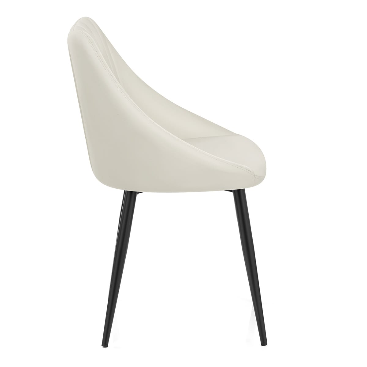 Strata Dining Chair Cream Real Leather