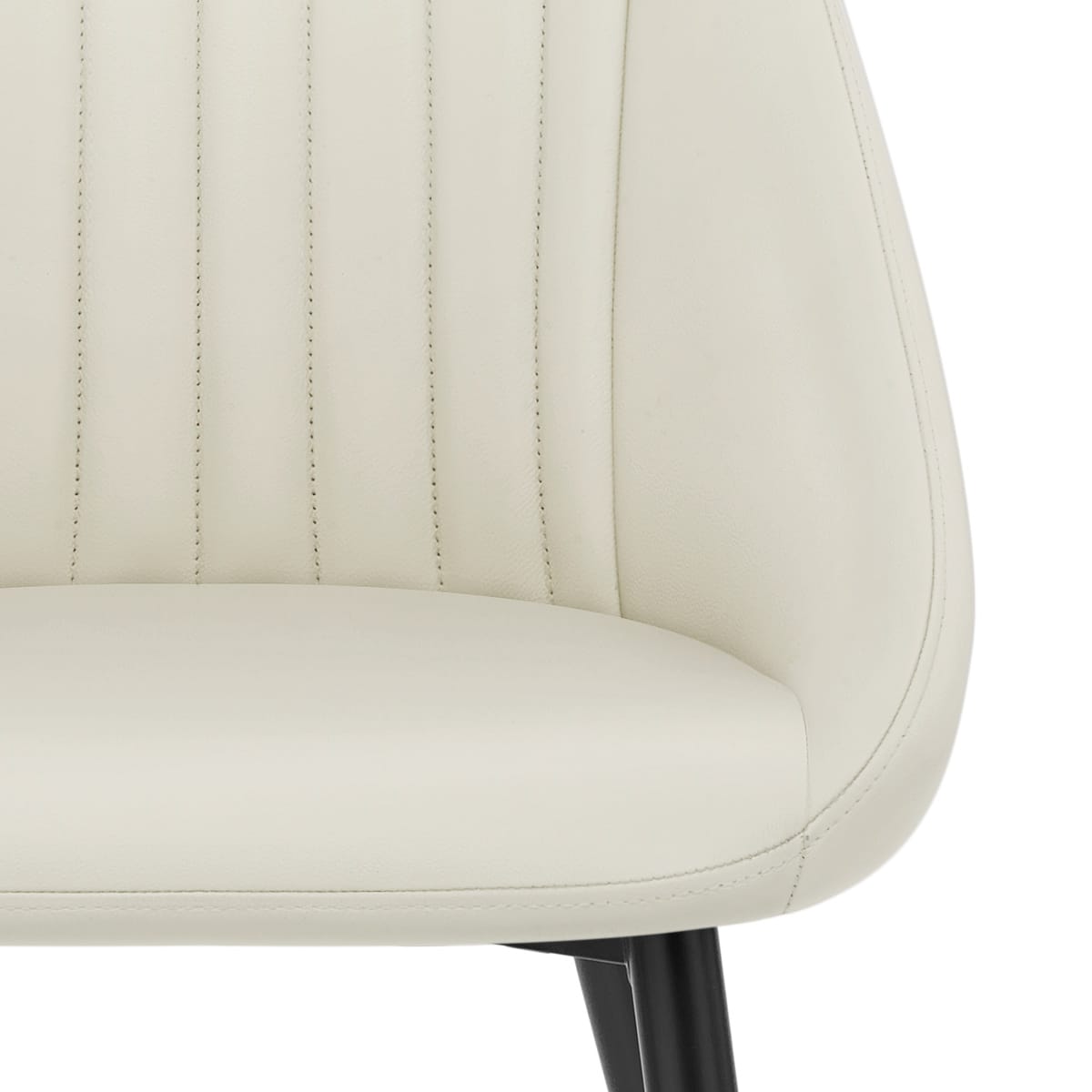 Strata Dining Chair Cream Real Leather