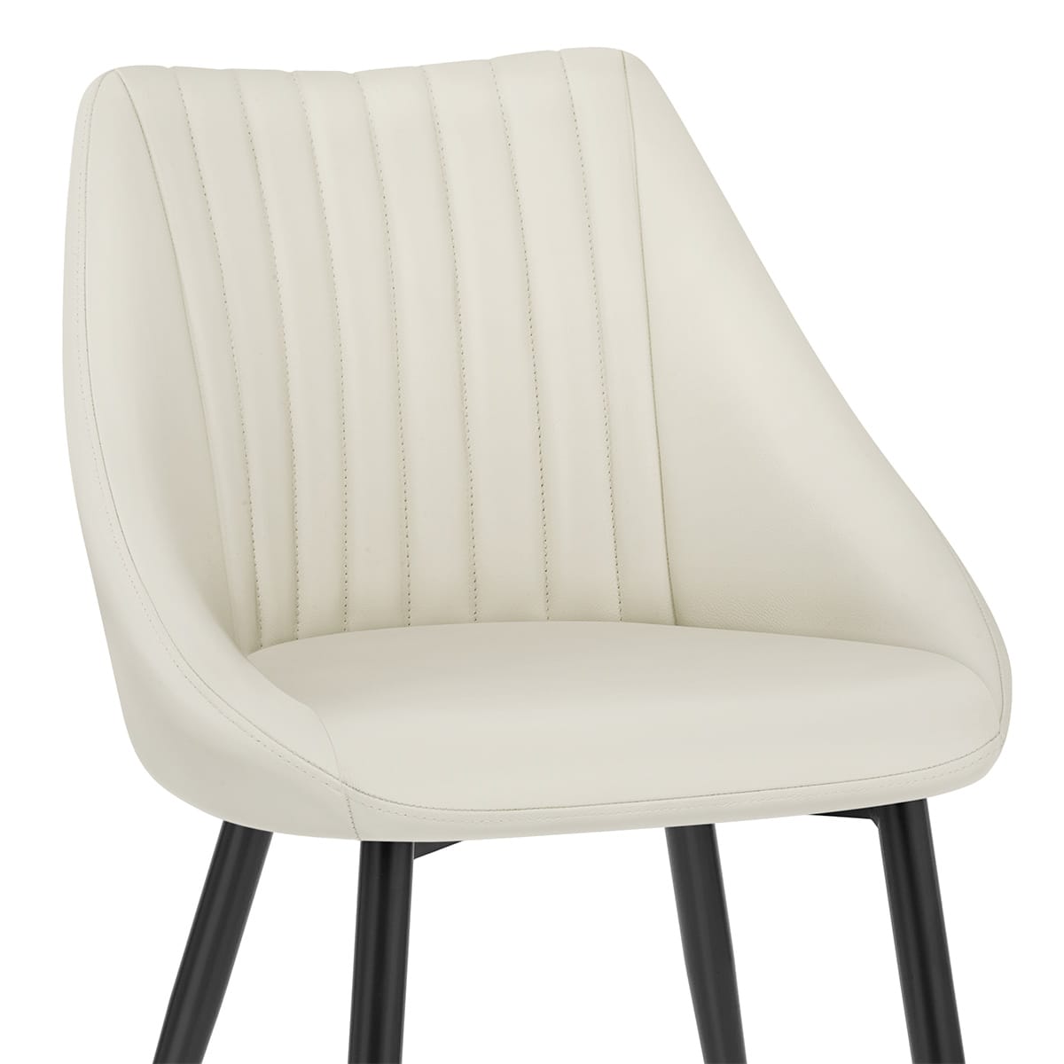 Strata Dining Chair Cream Real Leather