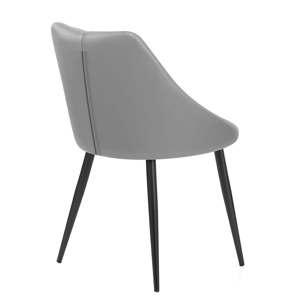 Strata Dining Chair Grey Real Leather