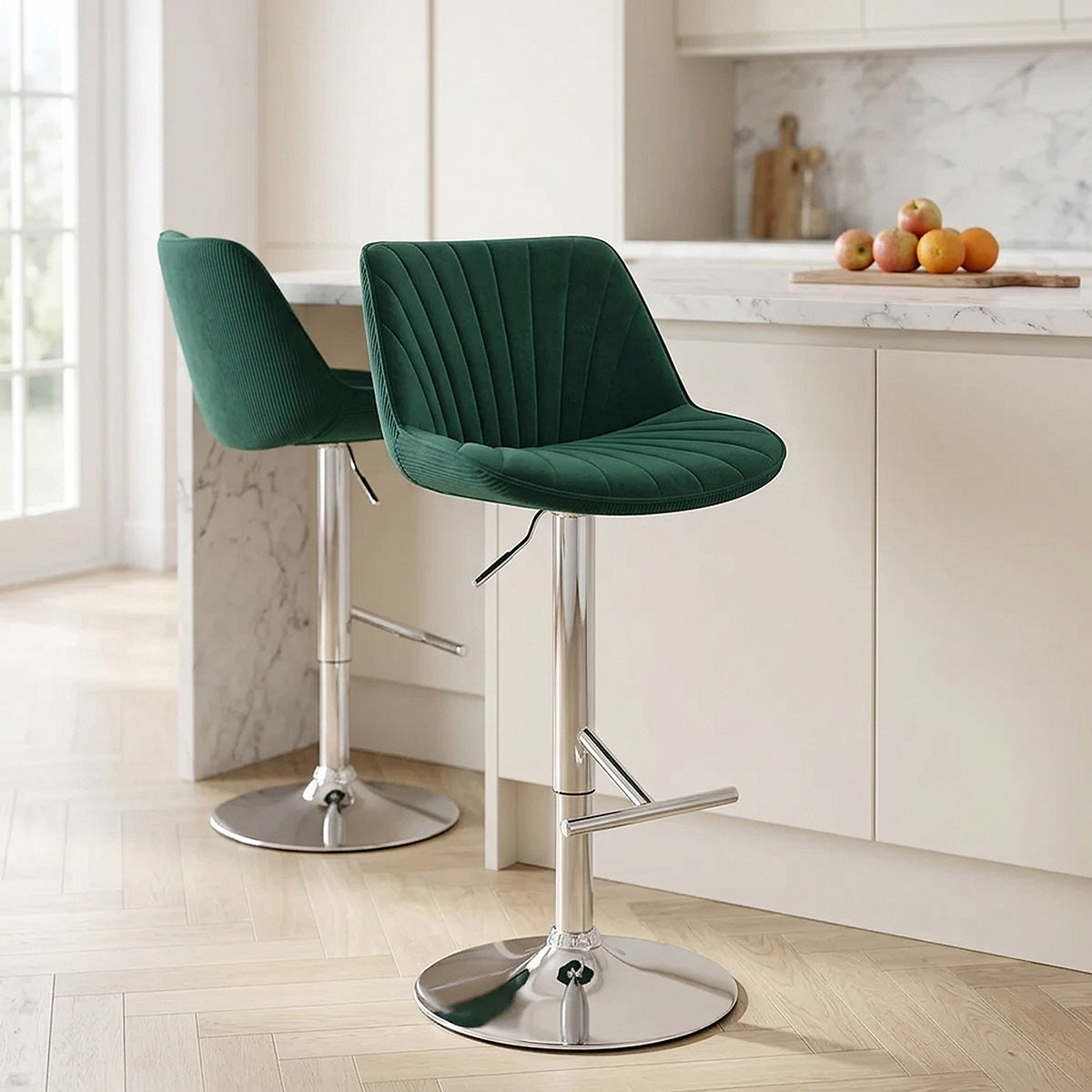 Summer Bar Stool Green Velvet