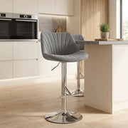 Summer Bar Stool Grey Velvet